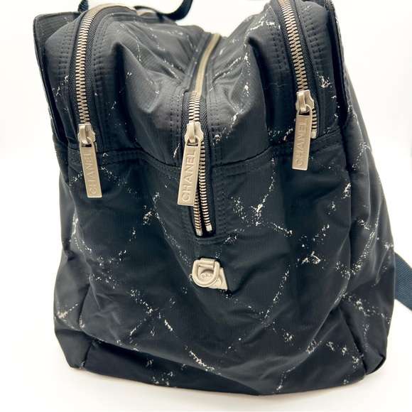 CHANEL Travel Line  Nylon Weekender Travel Bag Black - Picture 4 of 16